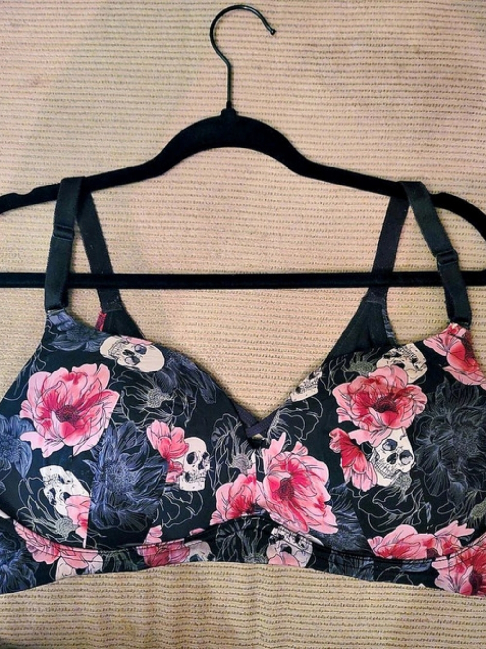 Torrid Curve Floral Skull Push-Up Bra – Size 42C